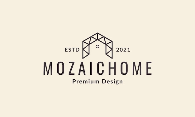 Home mosaic simple logo vector symbol icon design illustration