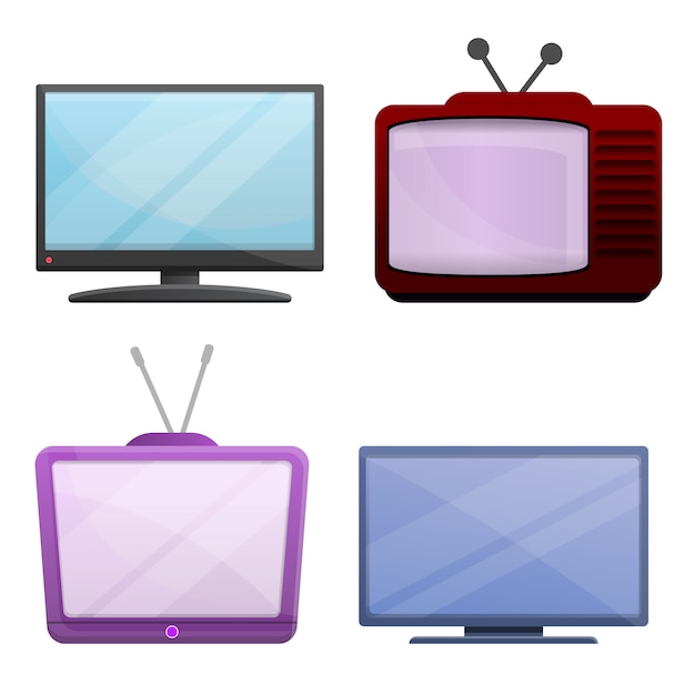 Home movie set, cartoon style