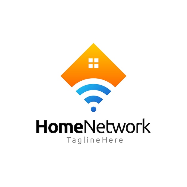 Home network gradient logo design