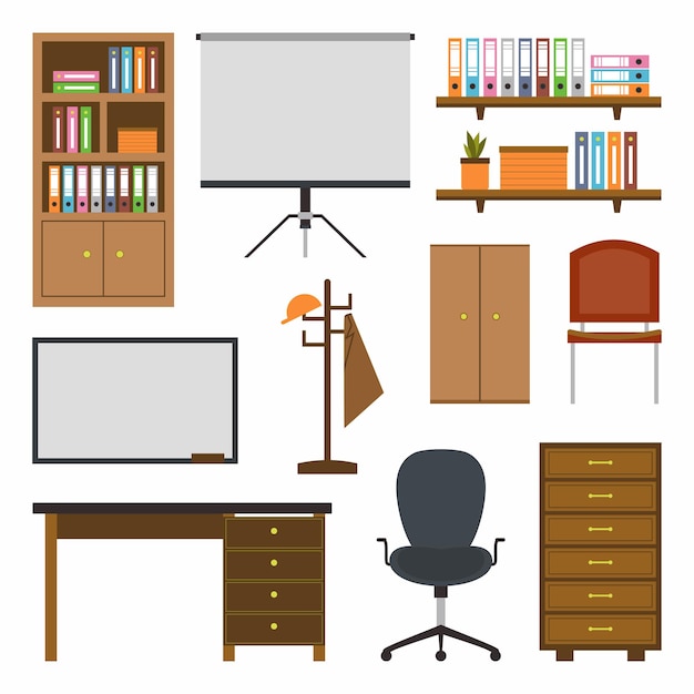 Home and office furniture set objects