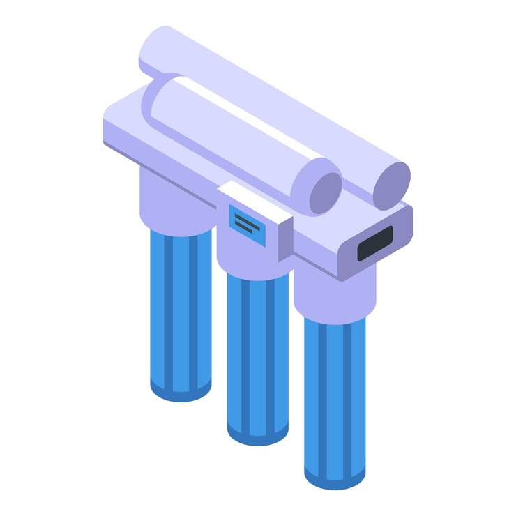 Vector home osmosis system icon isometric vector water filter purify plant