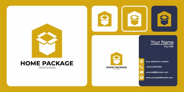 home package logo design and business card