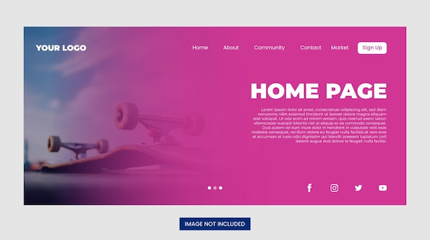 Vector home page gradient colour