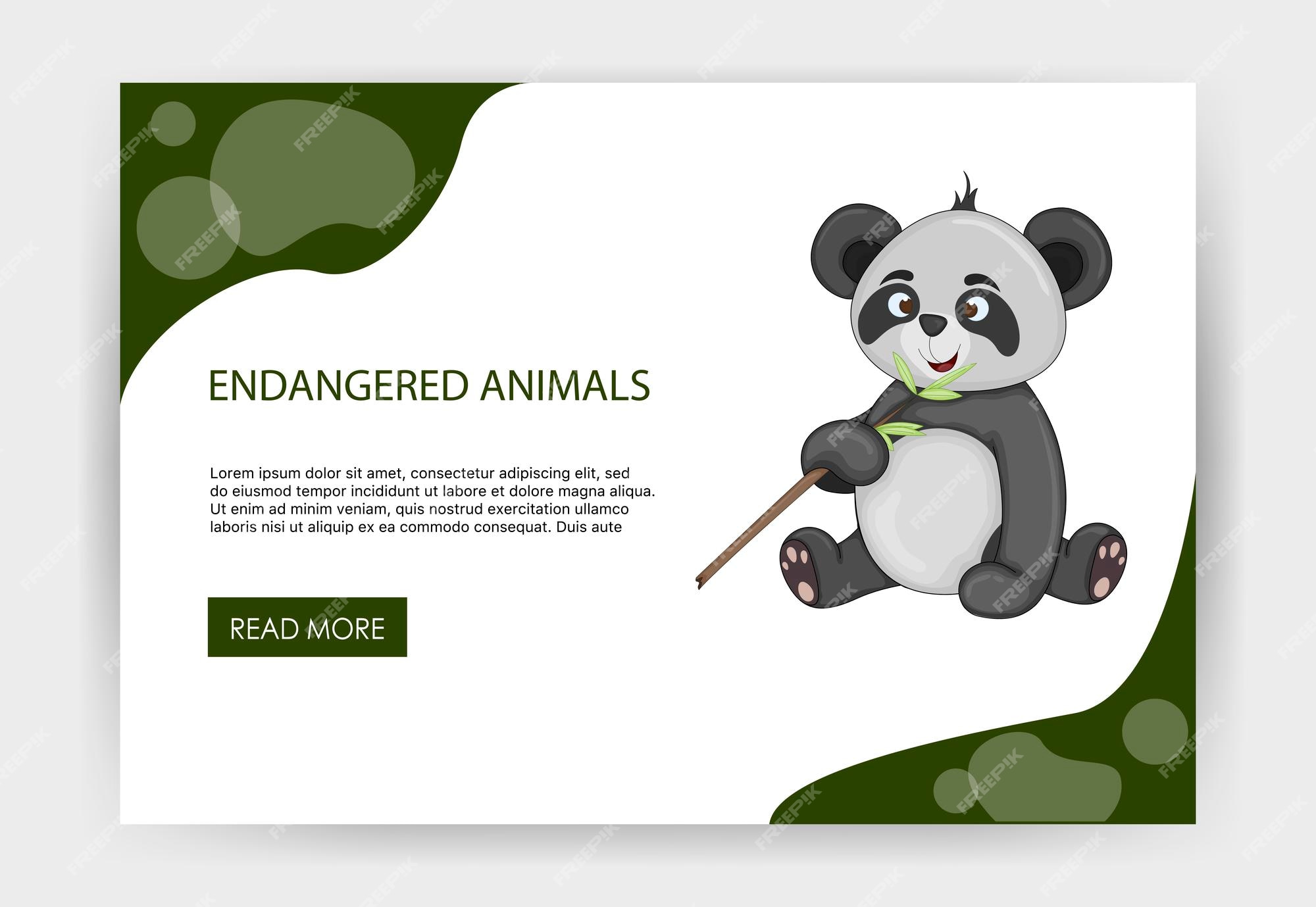 Premium Vector | Home page valentine's day template with endangered animals. cartoon style. vector illustration. Premium Vector | Home page valentine's day template with endangered animals. cartoon style. vector illustration.