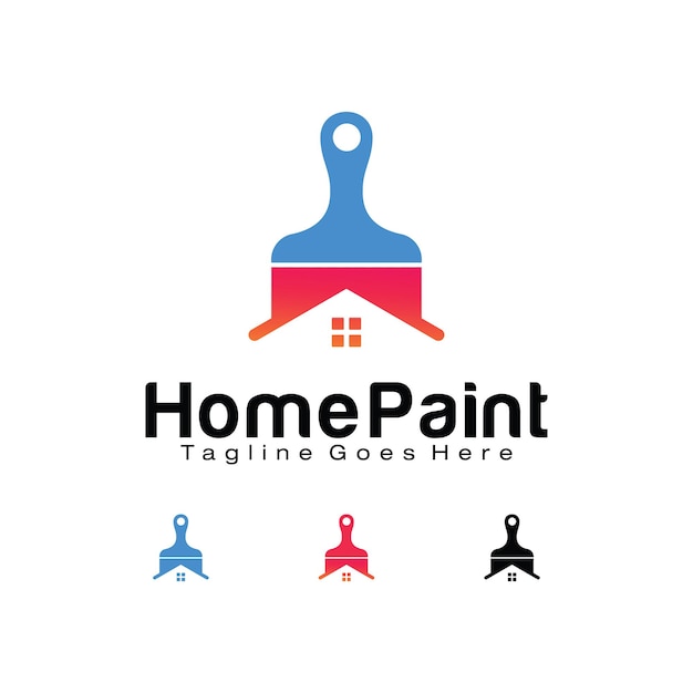 Шаблон дизайна логотипа Home Paint