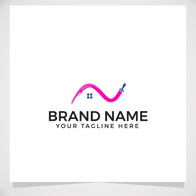 Vector home painting logo design template