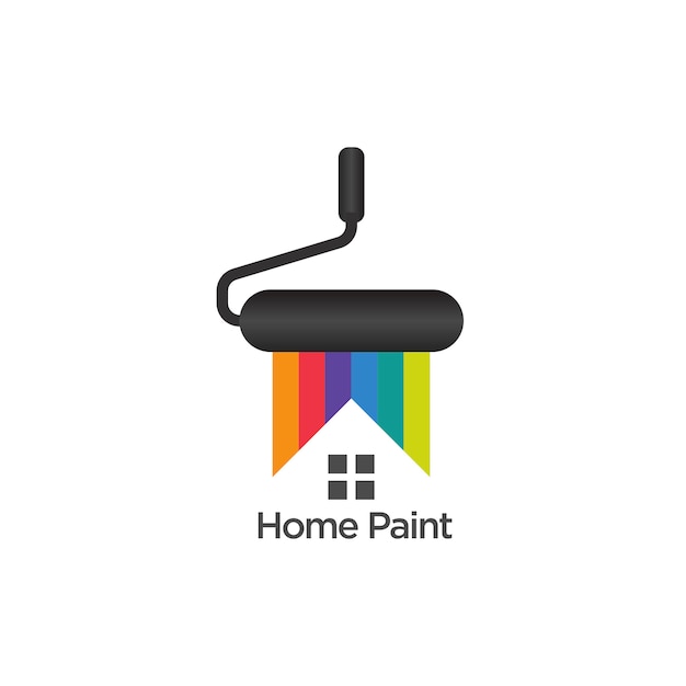 Home Painting Logo Template Design Vector