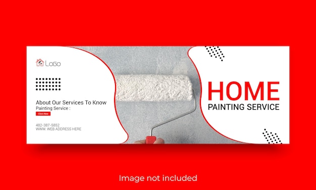 Home painting and repair service Facebook cover template