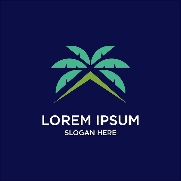 Вектор Дизайн логотипа домашней пальмы