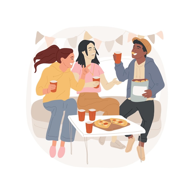 Home party isolated cartoon vector illustration