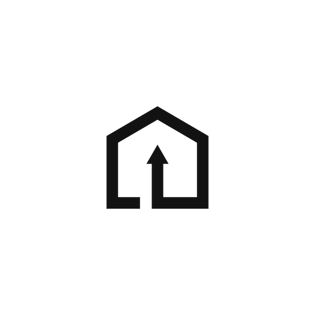 Home pijl logo vector iconn illustratie