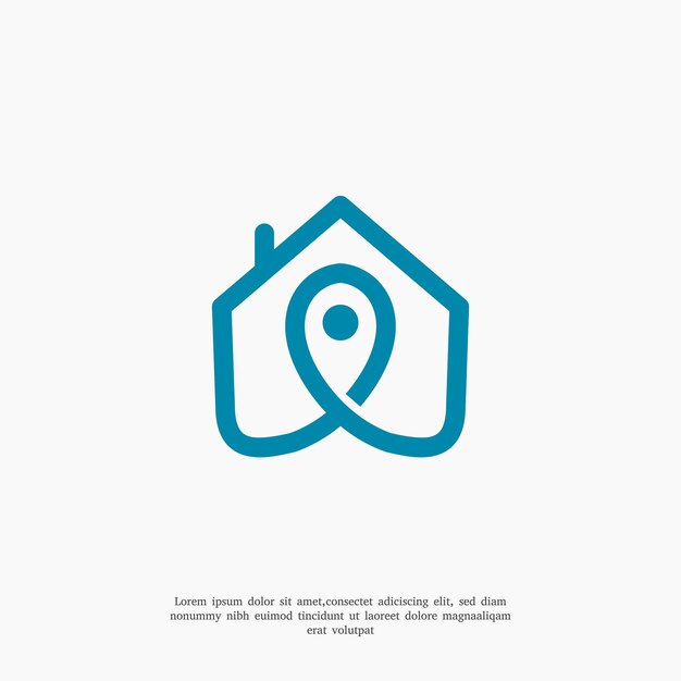 Вектор Шаблон дизайна логотипа домашнего значка