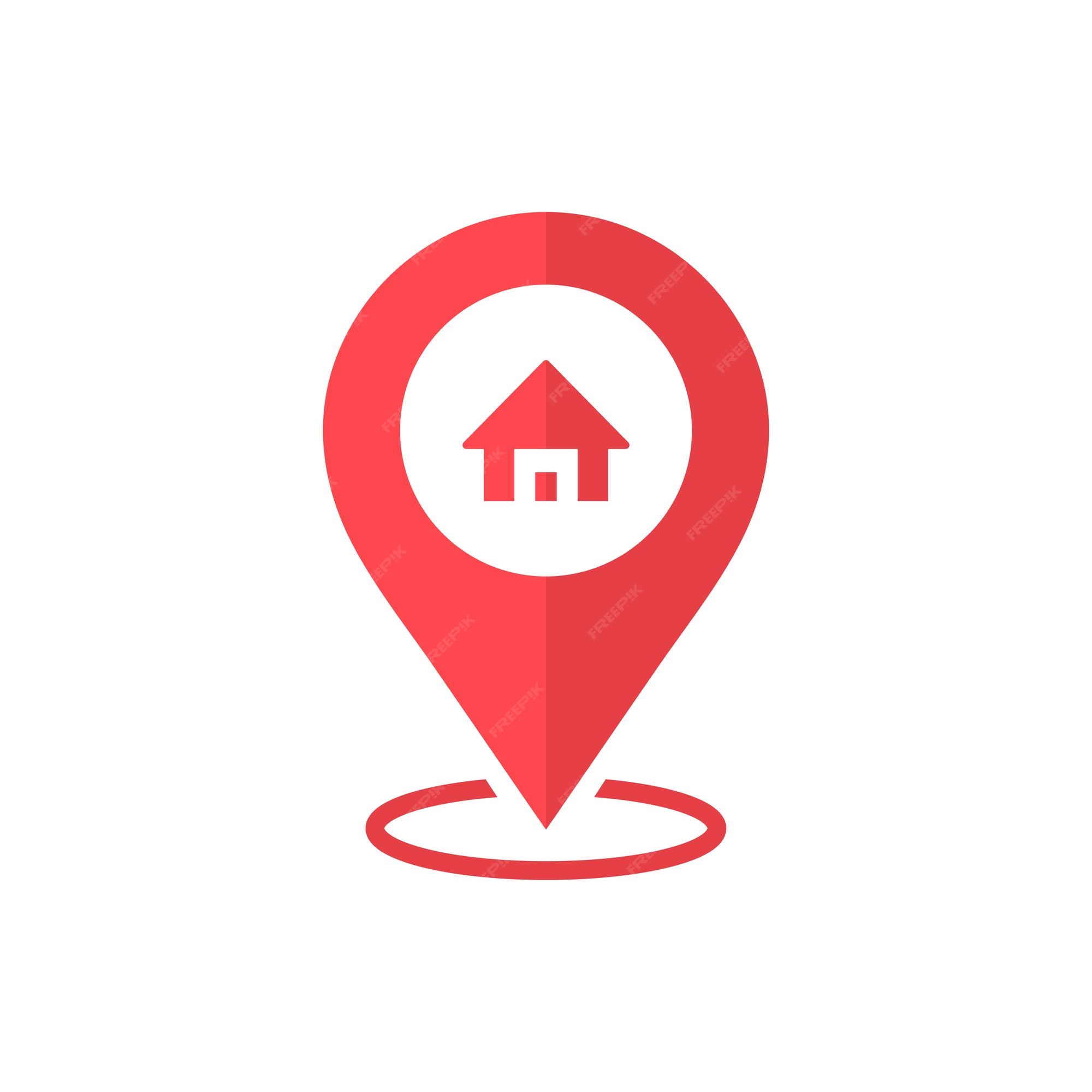 Premium Vector  Home pin map icon. home location red icon. vector eps 10