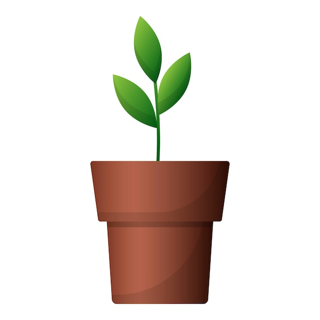 Home plant pot icon Cartoon of Home plant pot vector icon for web design isolated on white background