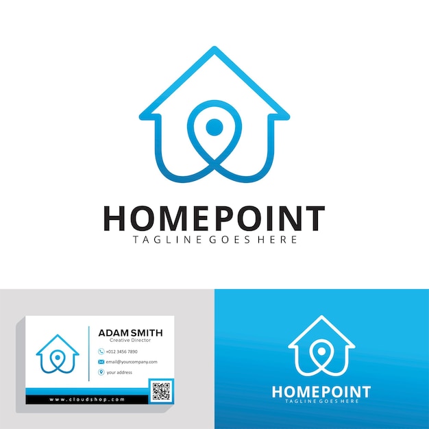 Home Point logo design template