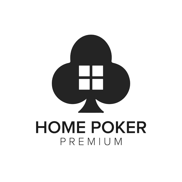 Home poker logo icona template vettoriale