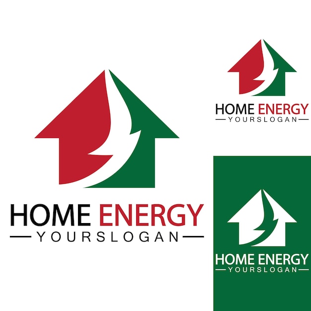 Home Power Energie Logo Vector Pictogram Symbool Ontwerp Illustratie