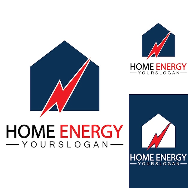 Главная Power Energy Logo Vector Icon Symbol Design Иллюстрация