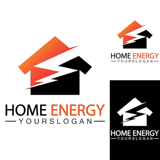 Home Power Energy Logo Vector Icon Symbol Design Illustration