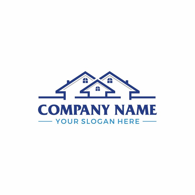 Home real estate logo template vector illustration