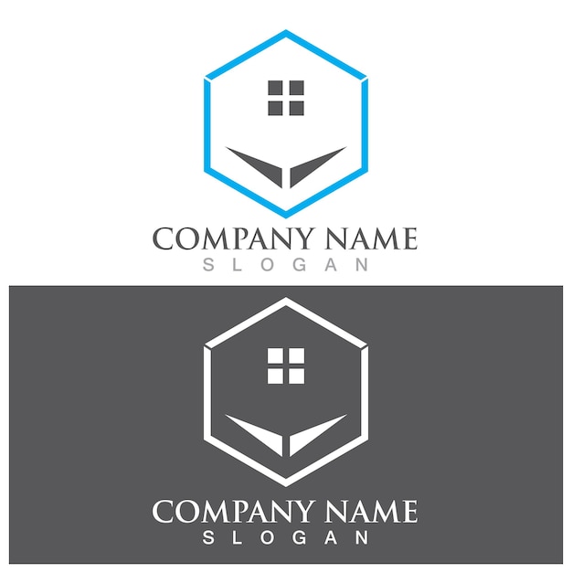 Home real estate logo and vector