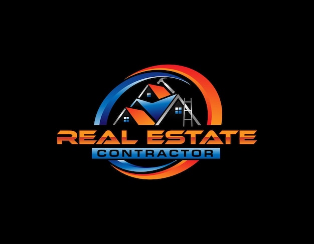 Home rebuild renovation logo design template