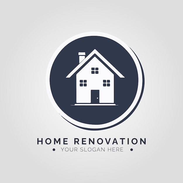 Home Renovation Logo Concept for Company and Branding