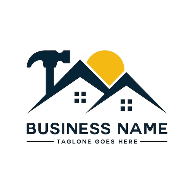 Home repair logo design handyman home logo