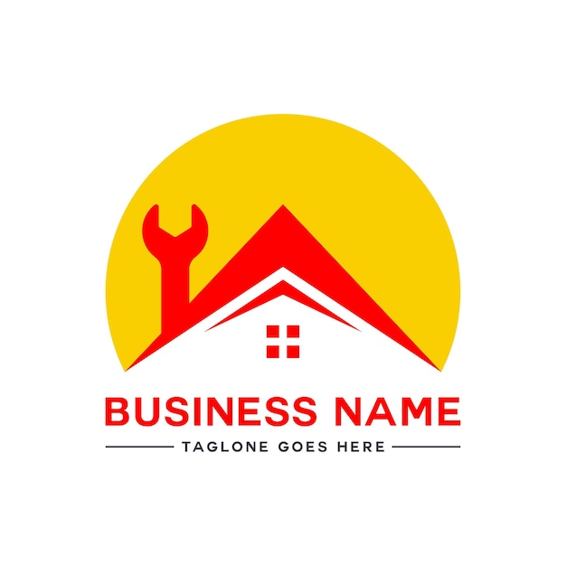 Home repair logo design handyman home logo