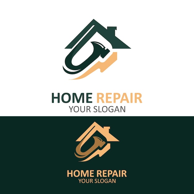 Vector home repair logo design vector with handyman service template