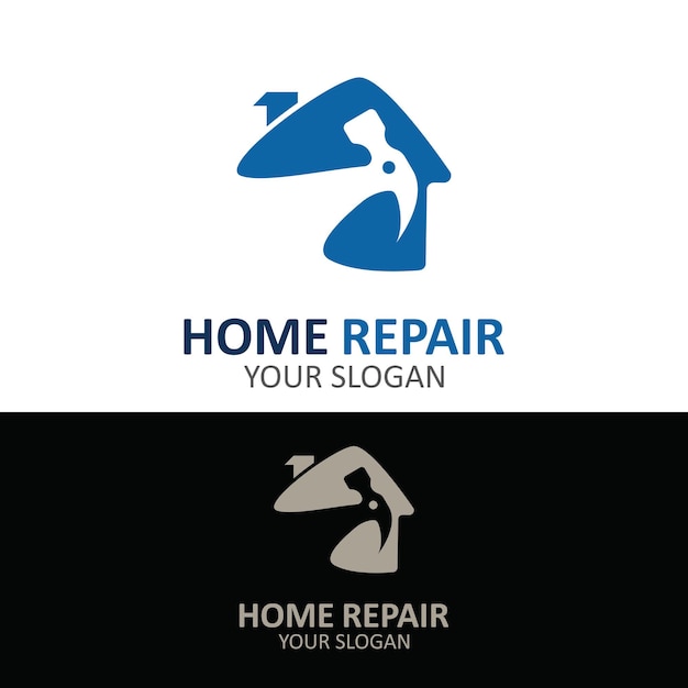 Home repair logo design vector with handyman service template