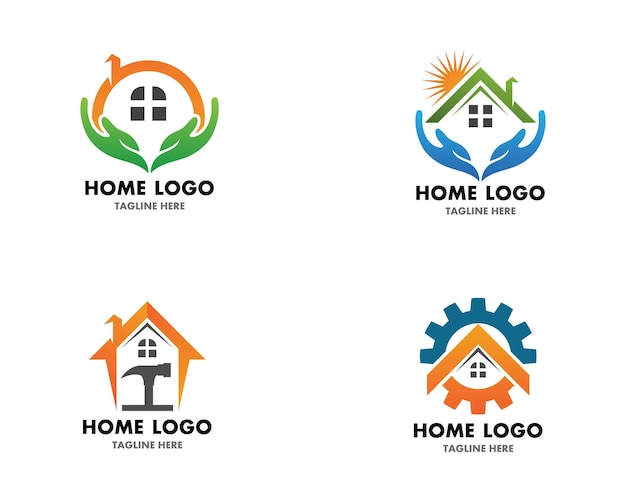 Home repair logo vector template and symbol