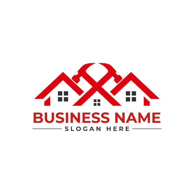 home repair, roofing, painting, construction, handyman, remodeling logo design