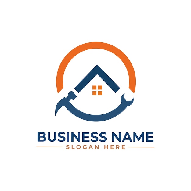 home repair, roofing, painting, construction, handyman, remodeling logo design