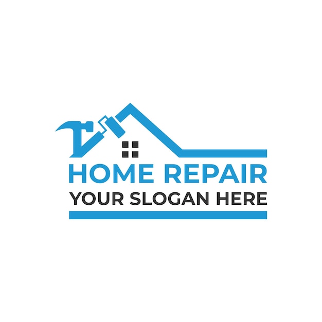 home repair, roofing, painting, construction, handyman, remodeling logo design