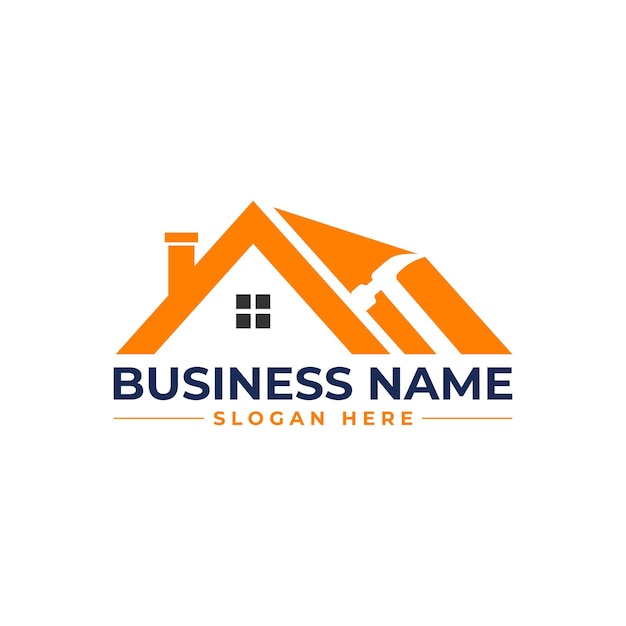 home repair, roofing, remodeling, handyman, home renovation, decor logo