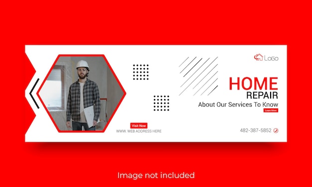 Home repair Sercive Facebook cover post design template