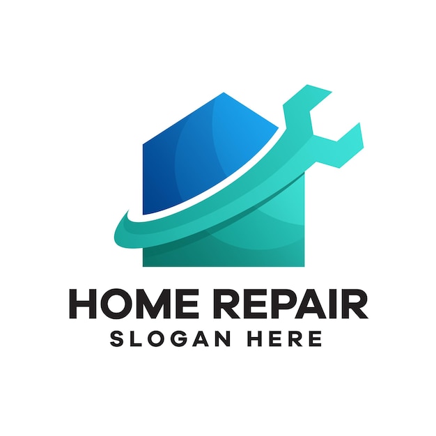 Home Reparatie Gradiënt Logo Ontwerp