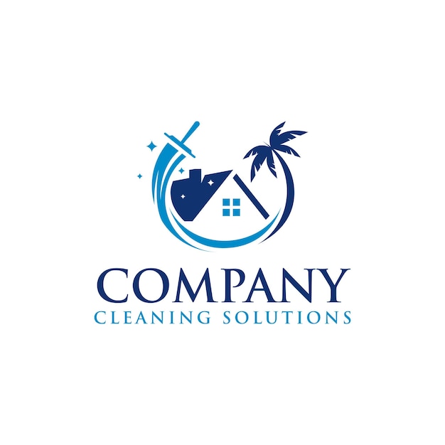 Home residential vacation cleaning logo