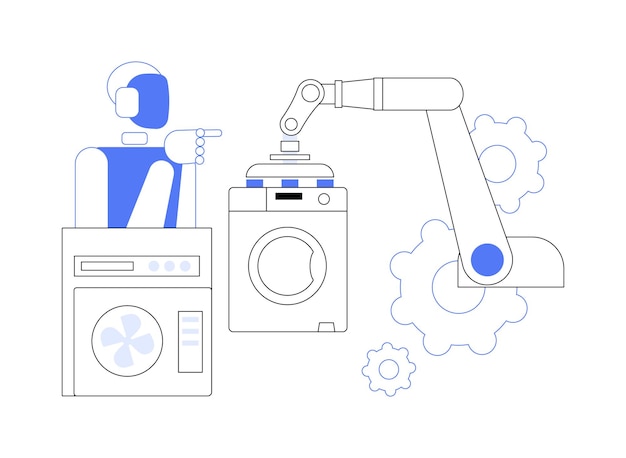 Home robot technology abstract concept vector illustration