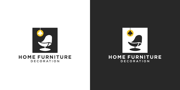 Vector home room furniture logo design