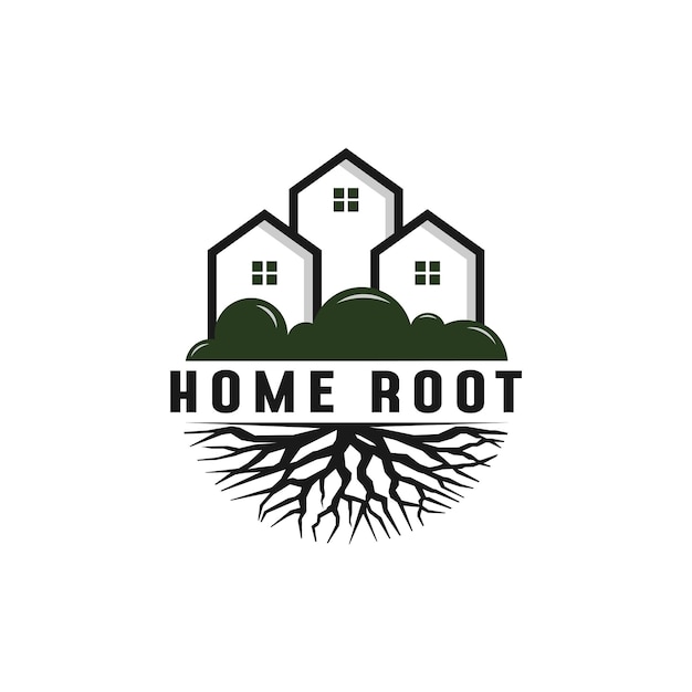 Иллюстрация дизайна логотипа home root