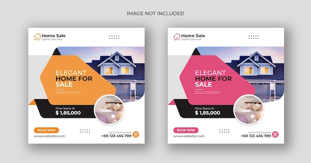 Home sale business social media post square banner template