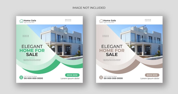 Home sale business social media post square flyer banner template design