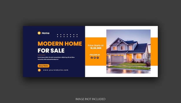 販売のための家Facebookカバーバナーデザインテンプレート