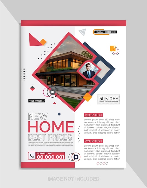 home sale flyer template design