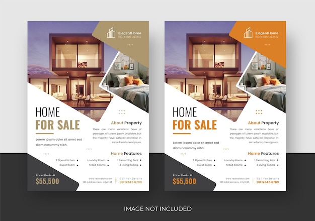 Home Sale Flyer Template, real estate flyer