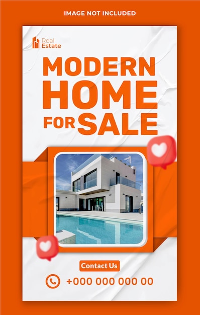 Home sale Instagram story template design