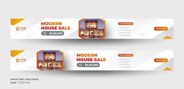 Home sale real estate agency large web banner for promotion