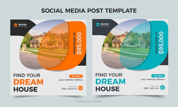 Home sale or real estate banner design, Unique Property sale square colorful banner template